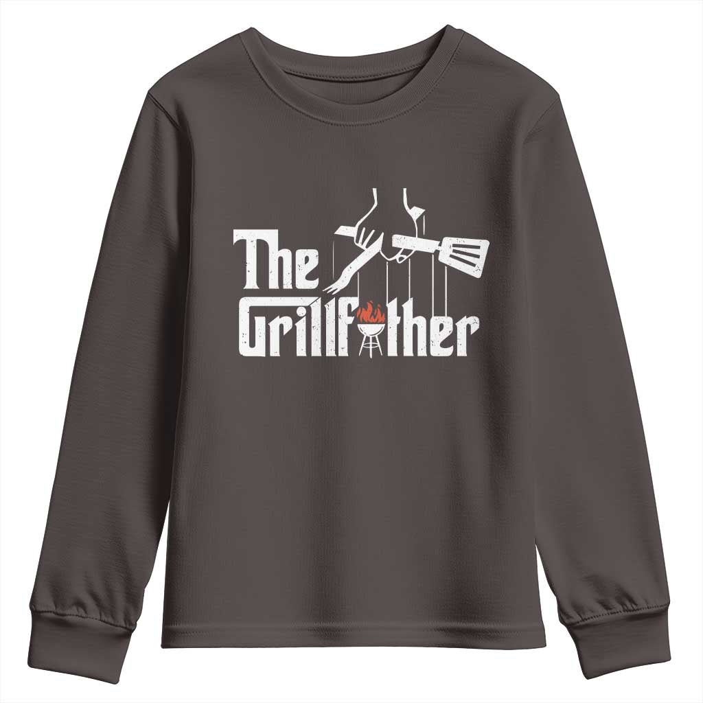 Funny Grill Dad Youth Sweatshirt The Grillfather BBQ Party Grilling