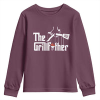 Funny Grill Dad Youth Sweatshirt The Grillfather BBQ Party Grilling
