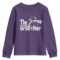Funny Grill Dad Youth Sweatshirt The Grillfather BBQ Party Grilling
