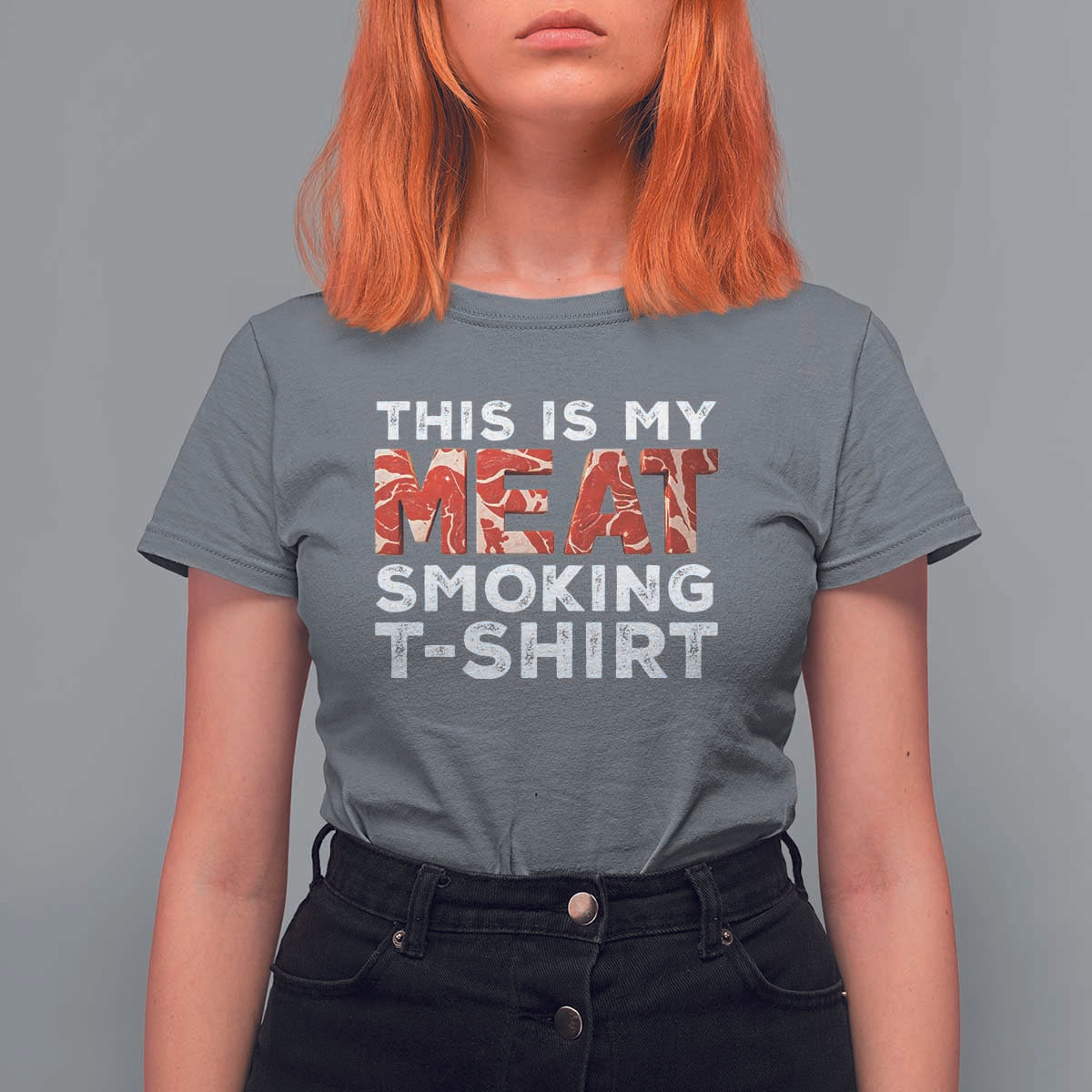 Funny This Is My Meat Smoking T Shirt For Women Grilling BBQ Lover - Wonder Print Shop