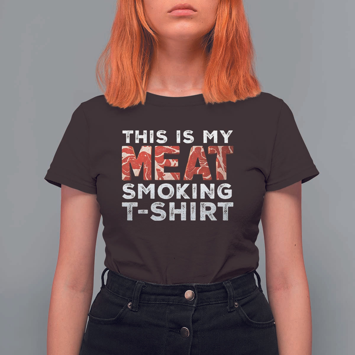 Funny This Is My Meat Smoking T Shirt For Women Grilling BBQ Lover - Wonder Print Shop
