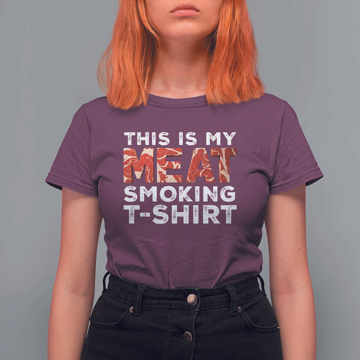 Funny This Is My Meat Smoking T Shirt For Women Grilling BBQ Lover - Wonder Print Shop