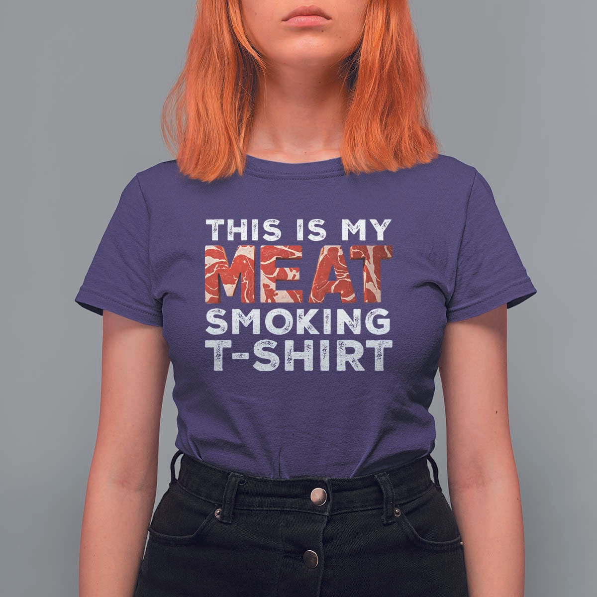Funny This Is My Meat Smoking T Shirt For Women Grilling BBQ Lover - Wonder Print Shop