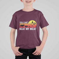 Funny BBQ Grilling T Shirt For Kid You Can't Beat My Meat