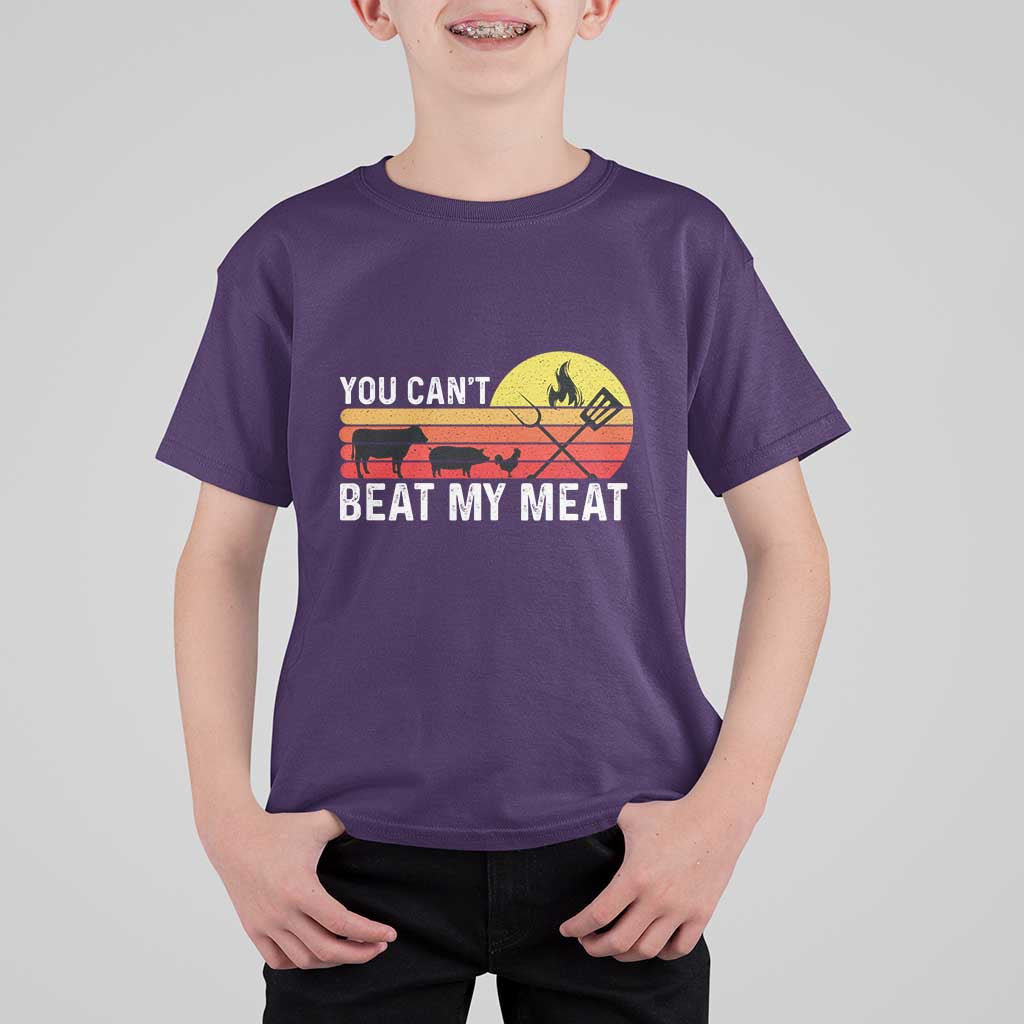 Funny BBQ Grilling T Shirt For Kid You Can't Beat My Meat
