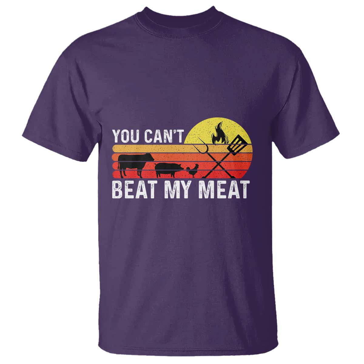 Funny BBQ Grilling T Shirt You Can't Beat My Meat - Wonder Print Shop