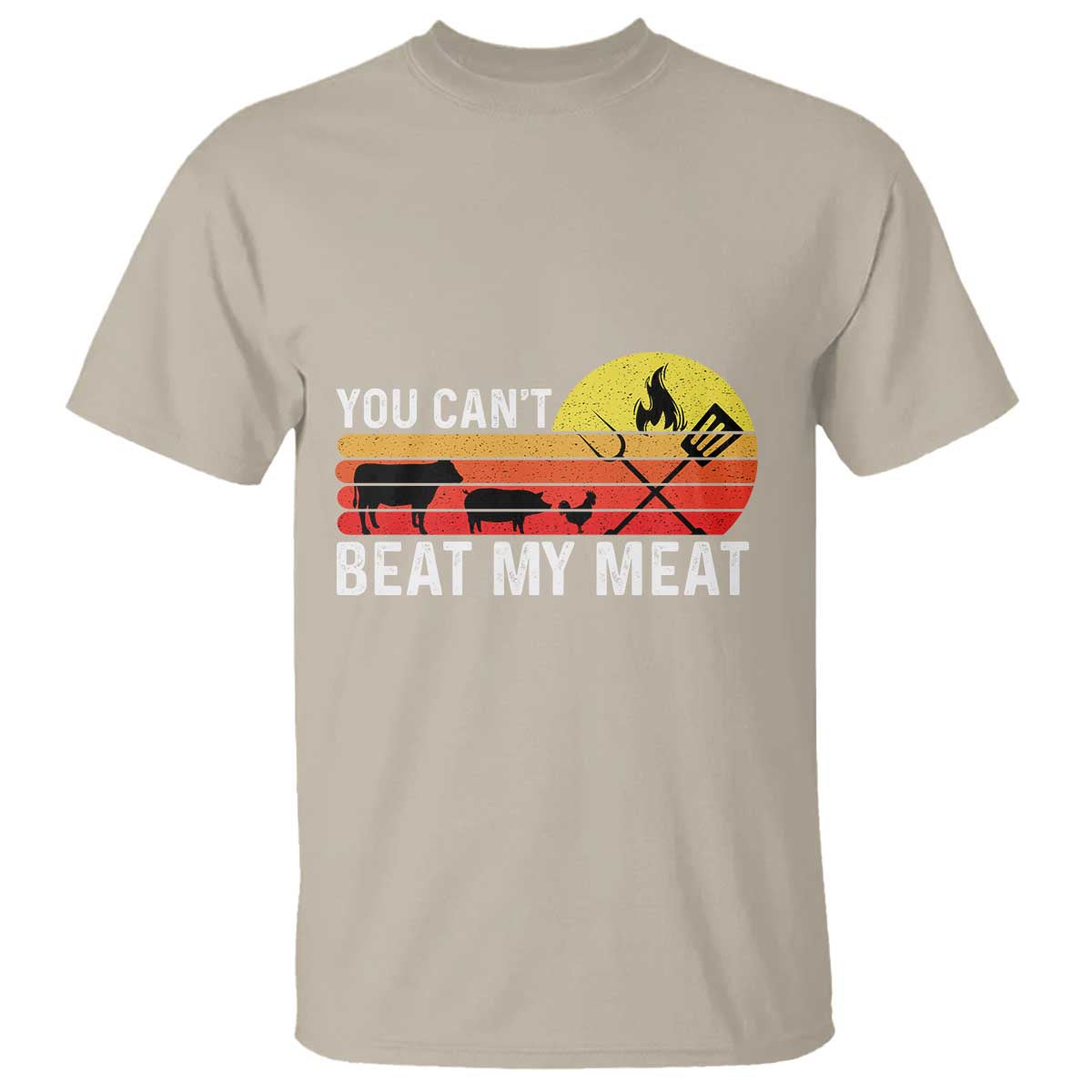 Funny BBQ Grilling T Shirt You Can't Beat My Meat - Wonder Print Shop
