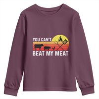 Funny BBQ Grilling Youth Sweatshirt You Can't Beat My Meat