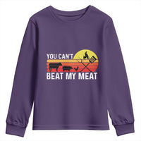 Funny BBQ Grilling Youth Sweatshirt You Can't Beat My Meat
