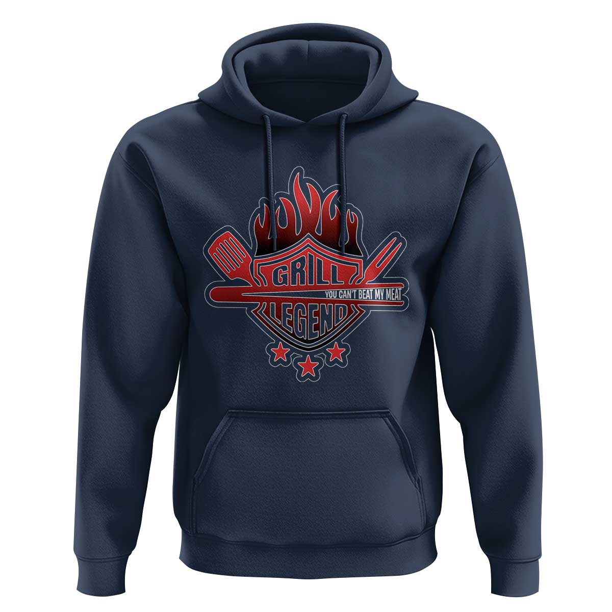 Funny BBQ Grilling Hoodie Grill Lelend You Can't Beat My Meat