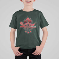 Funny BBQ Grilling T Shirt For Kid Grill Lelend You Can't Beat My Meat
