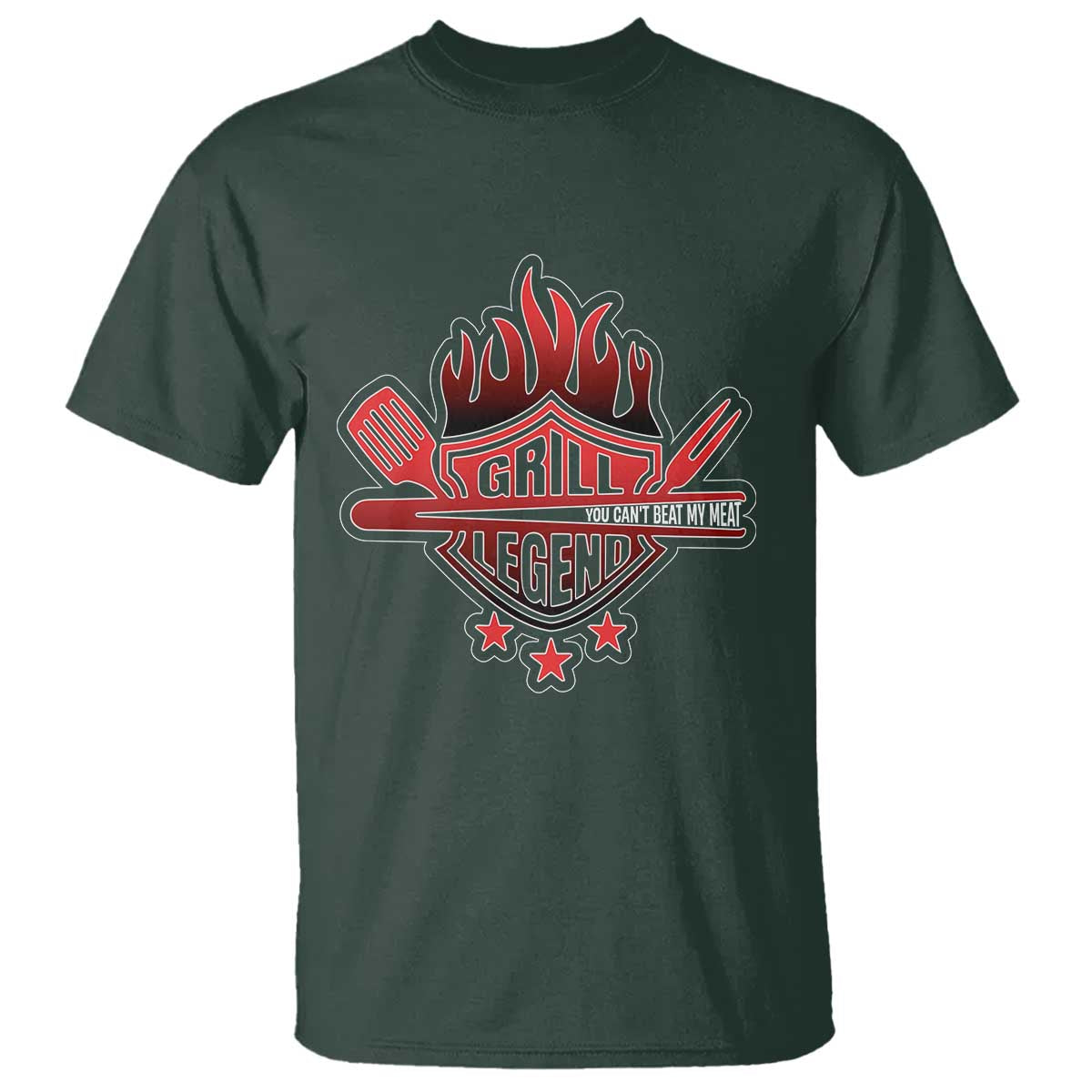 Funny BBQ Grilling T Shirt Grill Lelend You Can't Beat My Meat - Wonder Print Shop