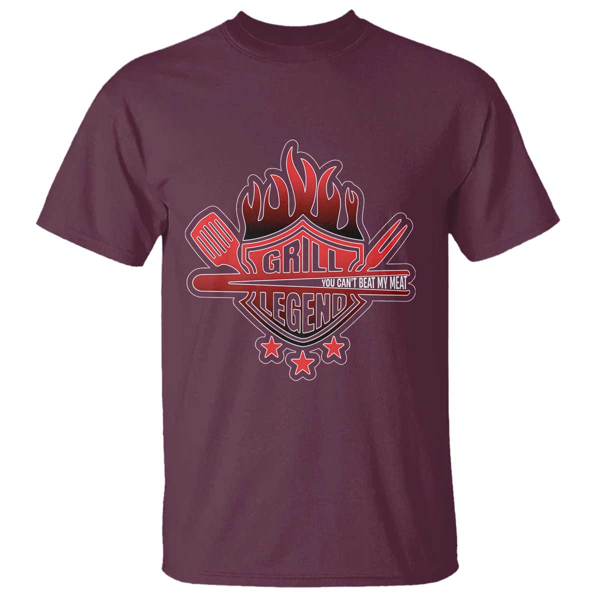 Funny BBQ Grilling T Shirt Grill Lelend You Can't Beat My Meat - Wonder Print Shop