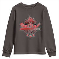 Funny BBQ Grilling Youth Sweatshirt Grill Lelend You Can't Beat My Meat