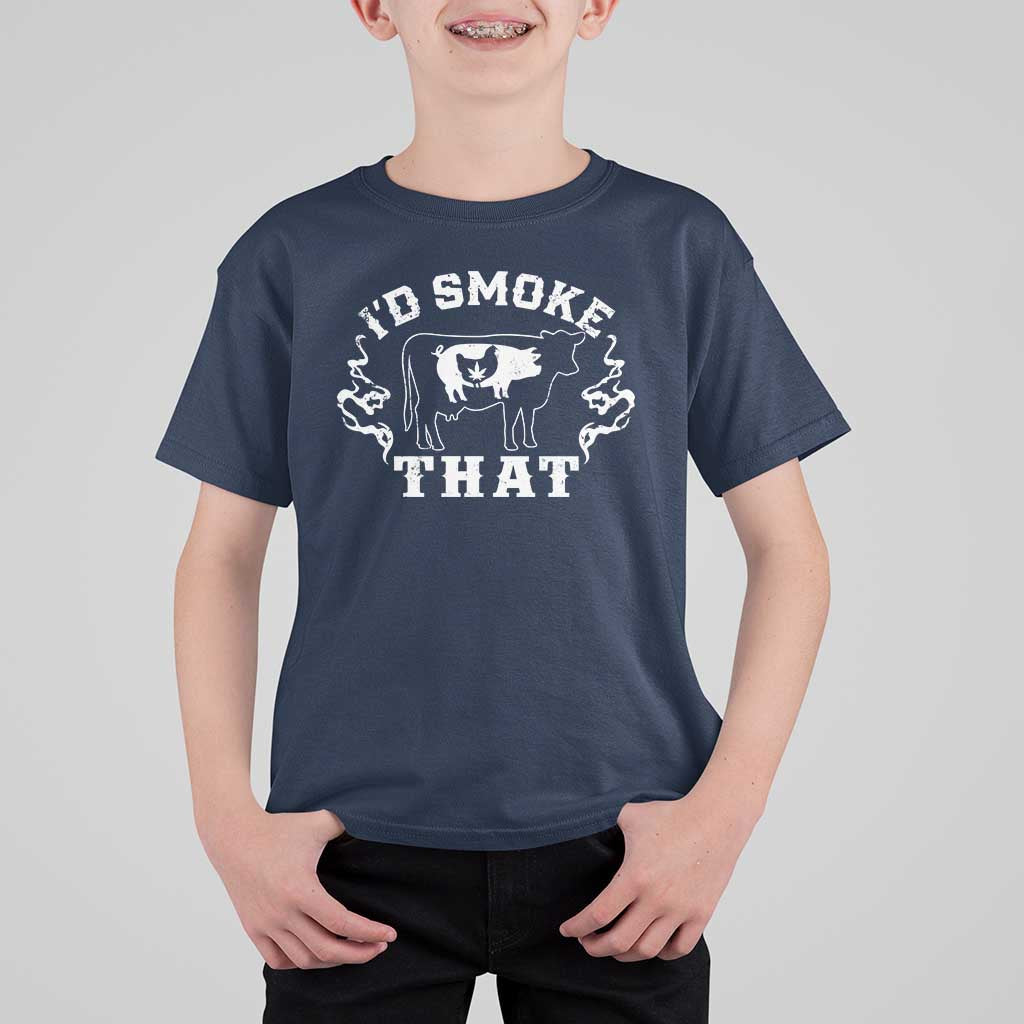 I'd Smoke That Grilling BBQ T Shirt For Kid