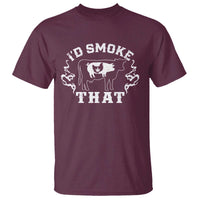 I'd Smoke That Grilling BBQ T Shirt - Wonder Print Shop