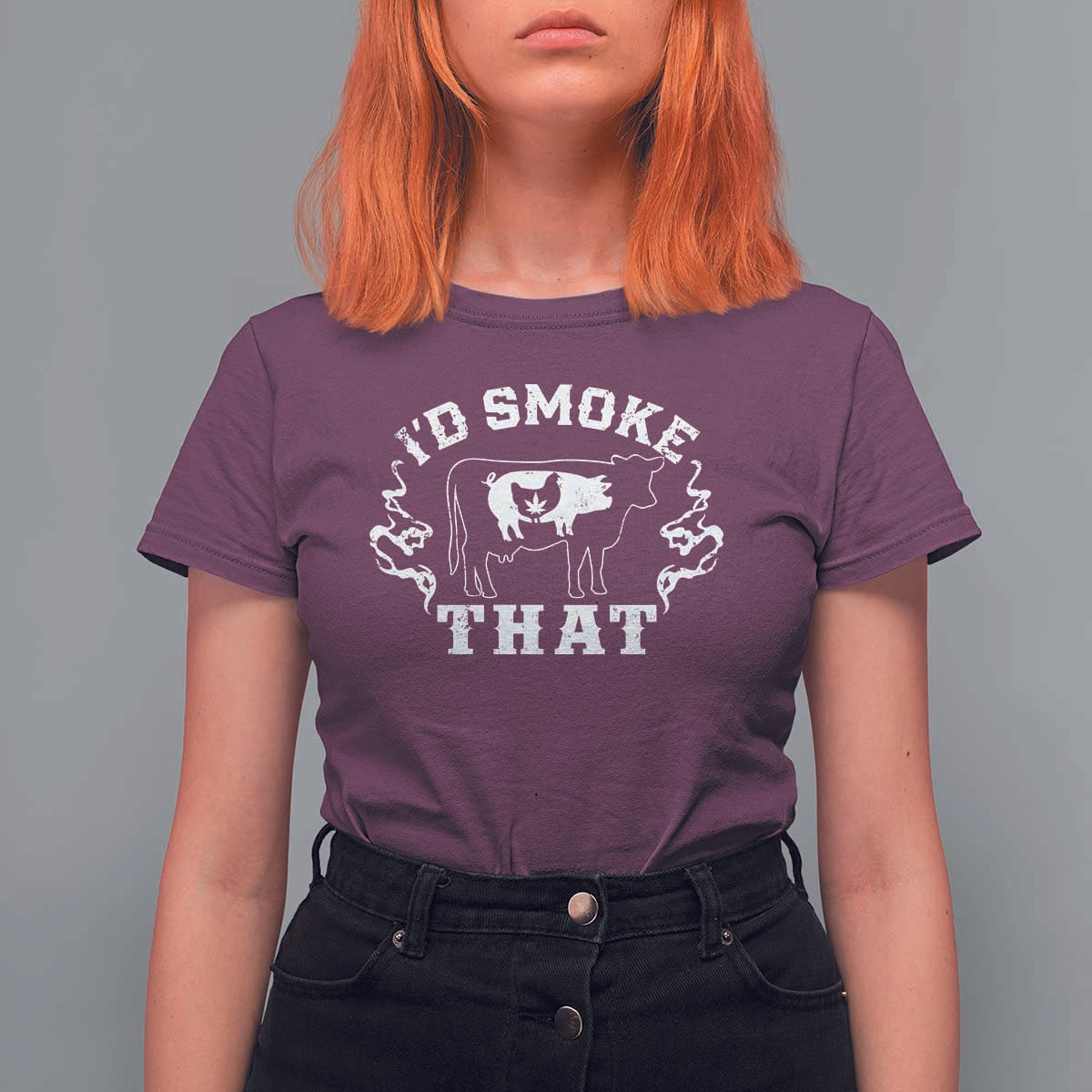 I'd Smoke That Grilling BBQ T Shirt For Women - Wonder Print Shop