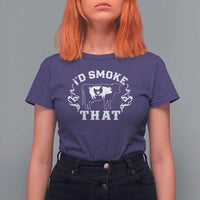 I'd Smoke That Grilling BBQ T Shirt For Women - Wonder Print Shop