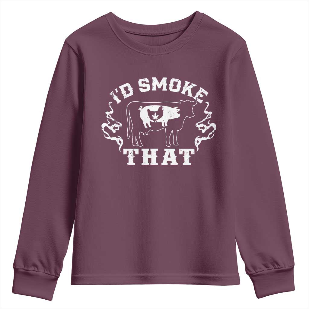 I'd Smoke That Grilling BBQ Youth Sweatshirt