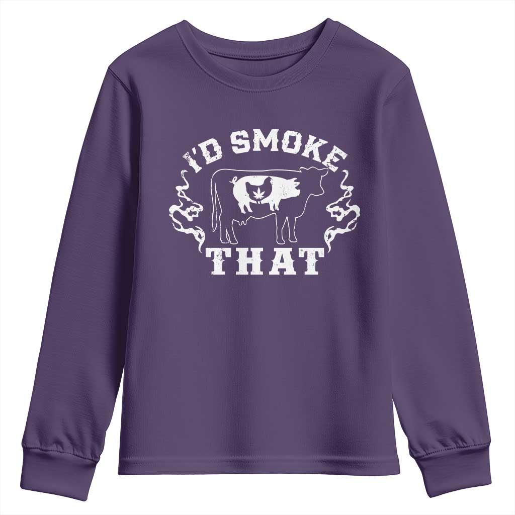 I'd Smoke That Grilling BBQ Youth Sweatshirt