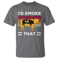 Funny I'd Smoke That T Shirt Grilling BBQ Weed Retro - Wonder Print Shop