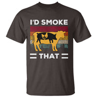 Funny I'd Smoke That T Shirt Grilling BBQ Weed Retro - Wonder Print Shop
