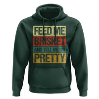 Funny Pitmaster BBQ Hoodie Feed Me Brisket Retro Smoker Grilling