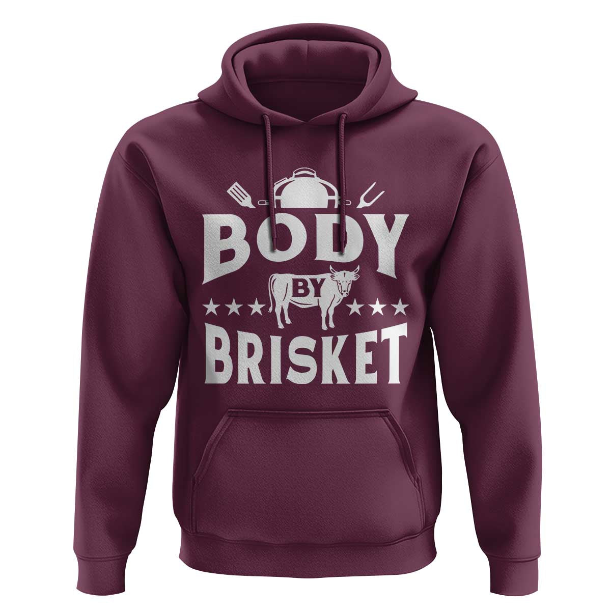 Funny Pitmaster BBQ Hoodie Body By Brisket Smoker Grilling