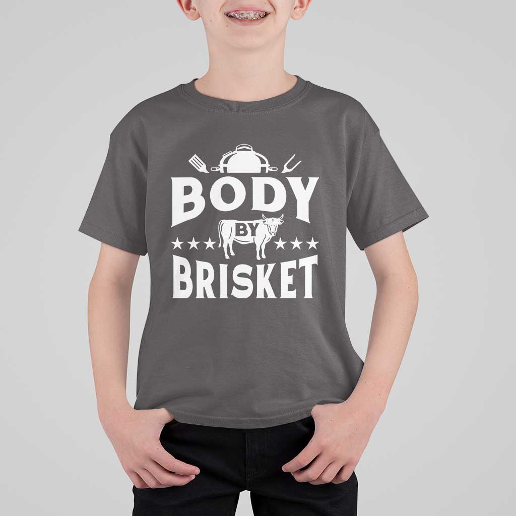 Funny Pitmaster BBQ T Shirt For Kid Body By Brisket Smoker Grilling