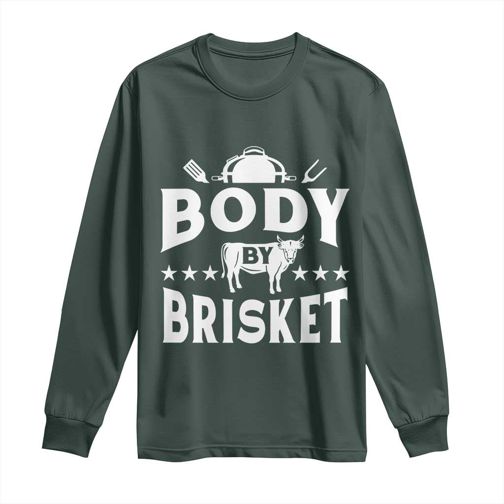 Funny Pitmaster BBQ Long Sleeve Shirt Body By Brisket Smoker Grilling