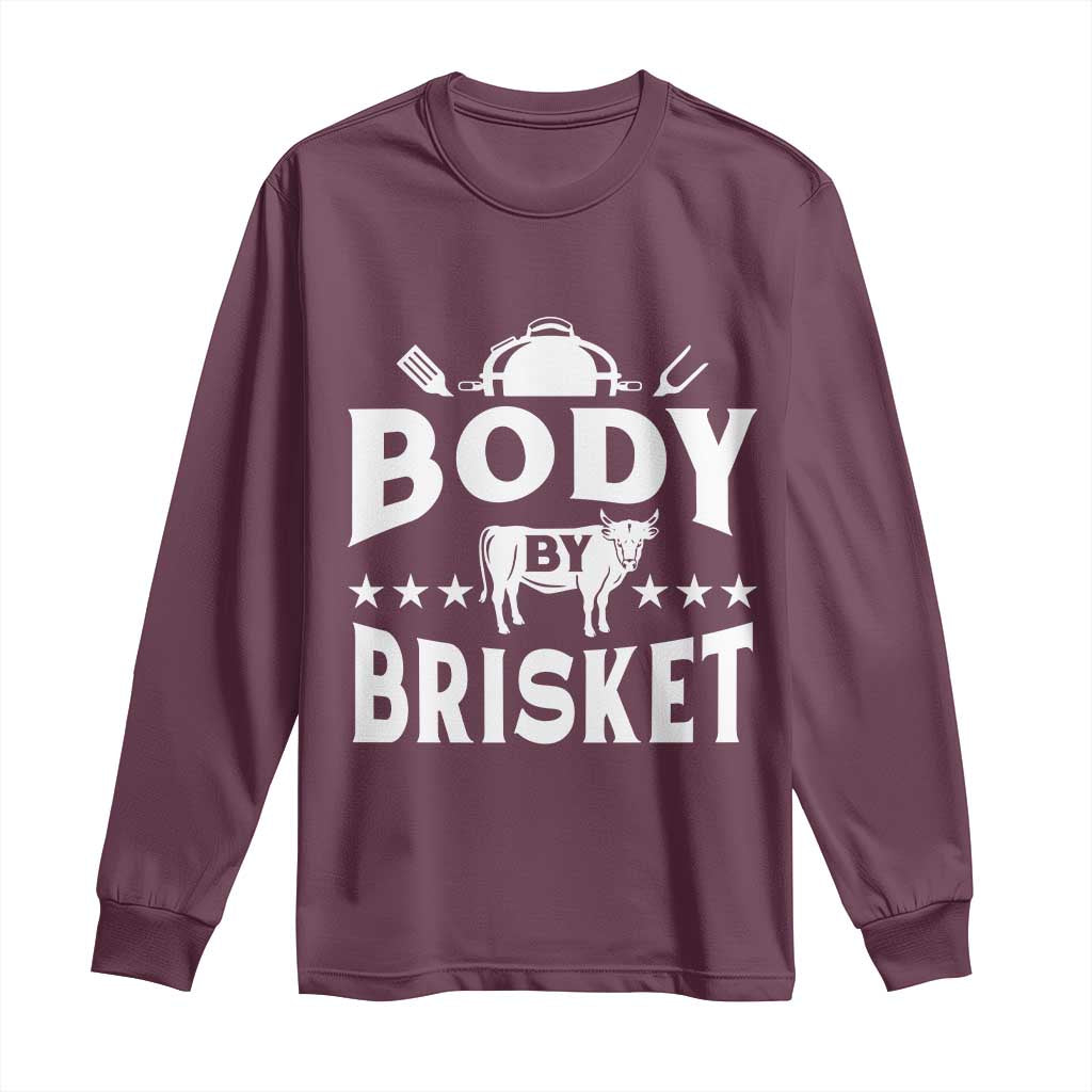 Funny Pitmaster BBQ Long Sleeve Shirt Body By Brisket Smoker Grilling