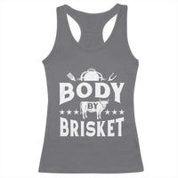 Funny Pitmaster BBQ Racerback Tank Top Body By Brisket Smoker Grilling
