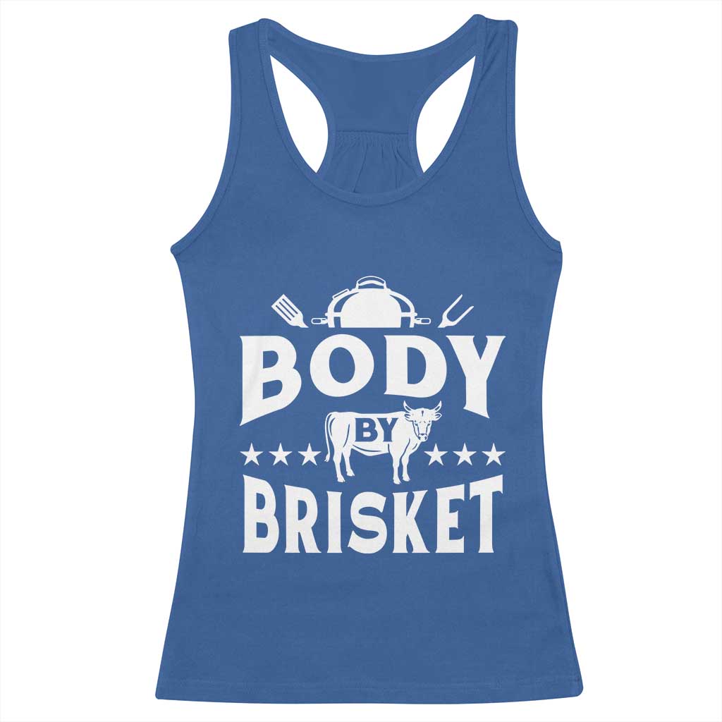 Funny Pitmaster BBQ Racerback Tank Top Body By Brisket Smoker Grilling
