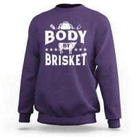 Funny Pitmaster BBQ Sweatshirt Body By Brisket Smoker Grilling