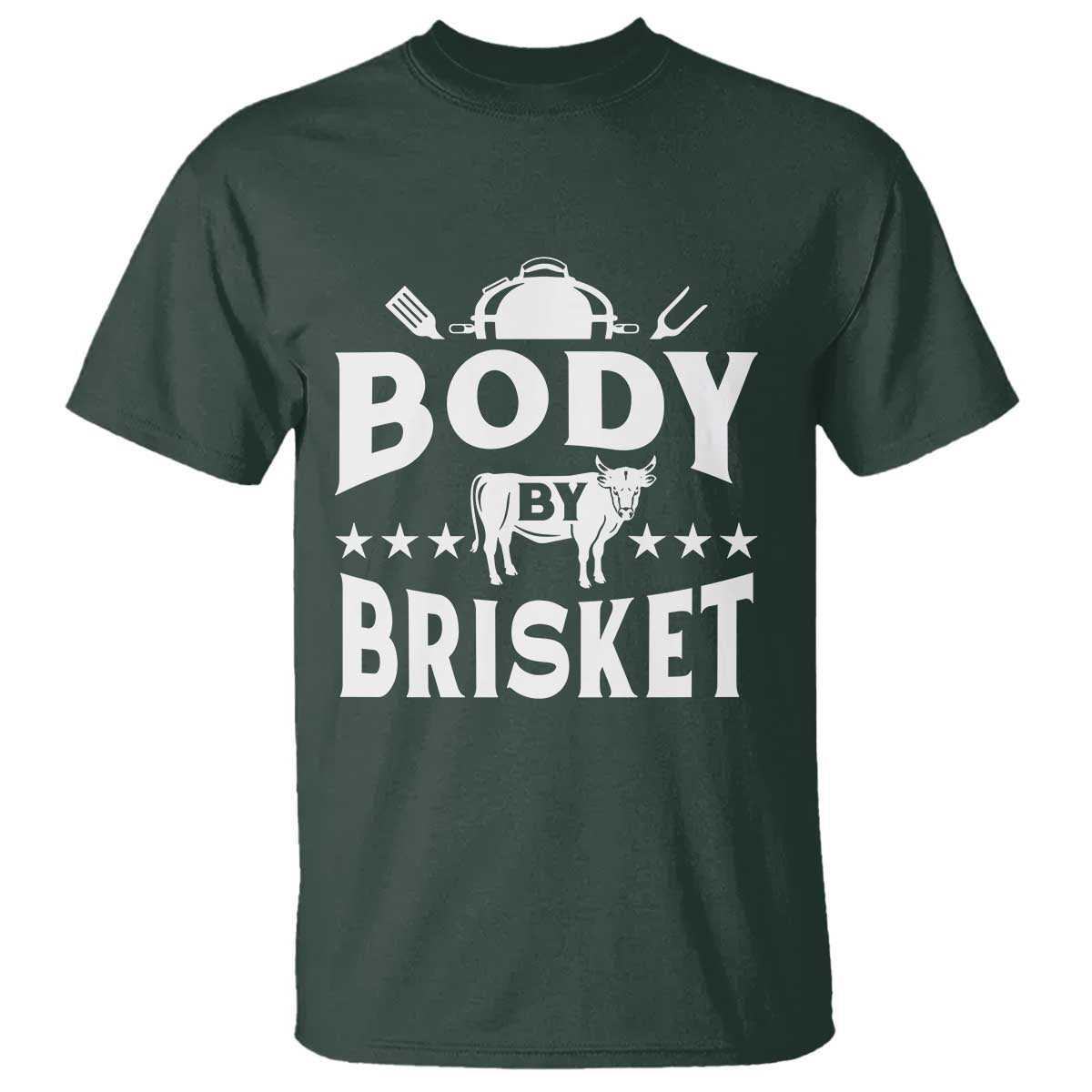 Funny Pitmaster BBQ T Shirt Body By Brisket Smoker Grilling - Wonder Print Shop