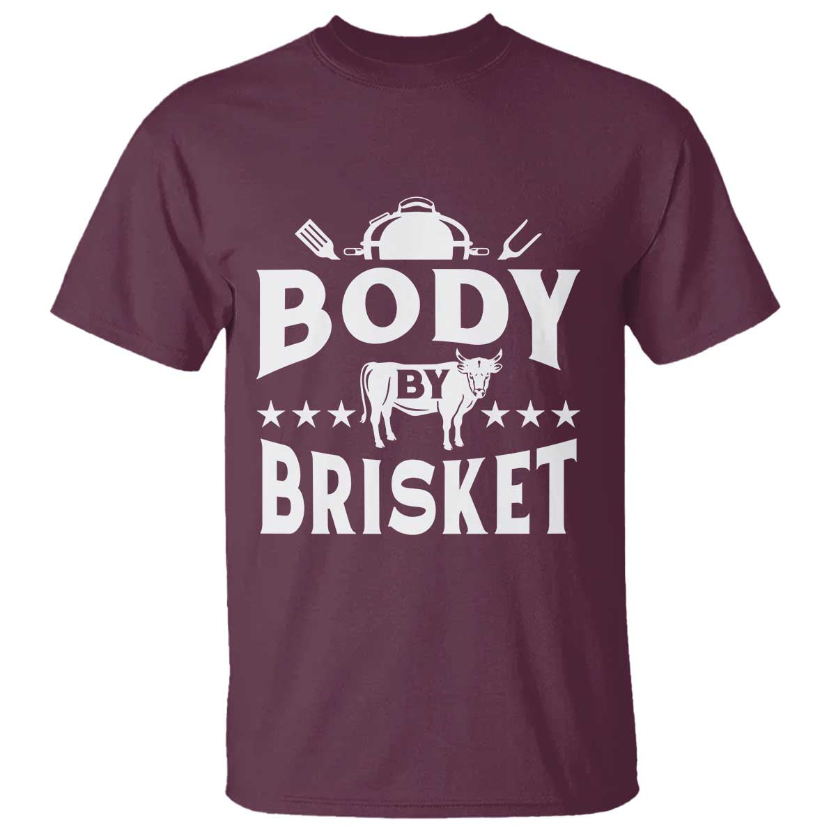 Funny Pitmaster BBQ T Shirt Body By Brisket Smoker Grilling - Wonder Print Shop