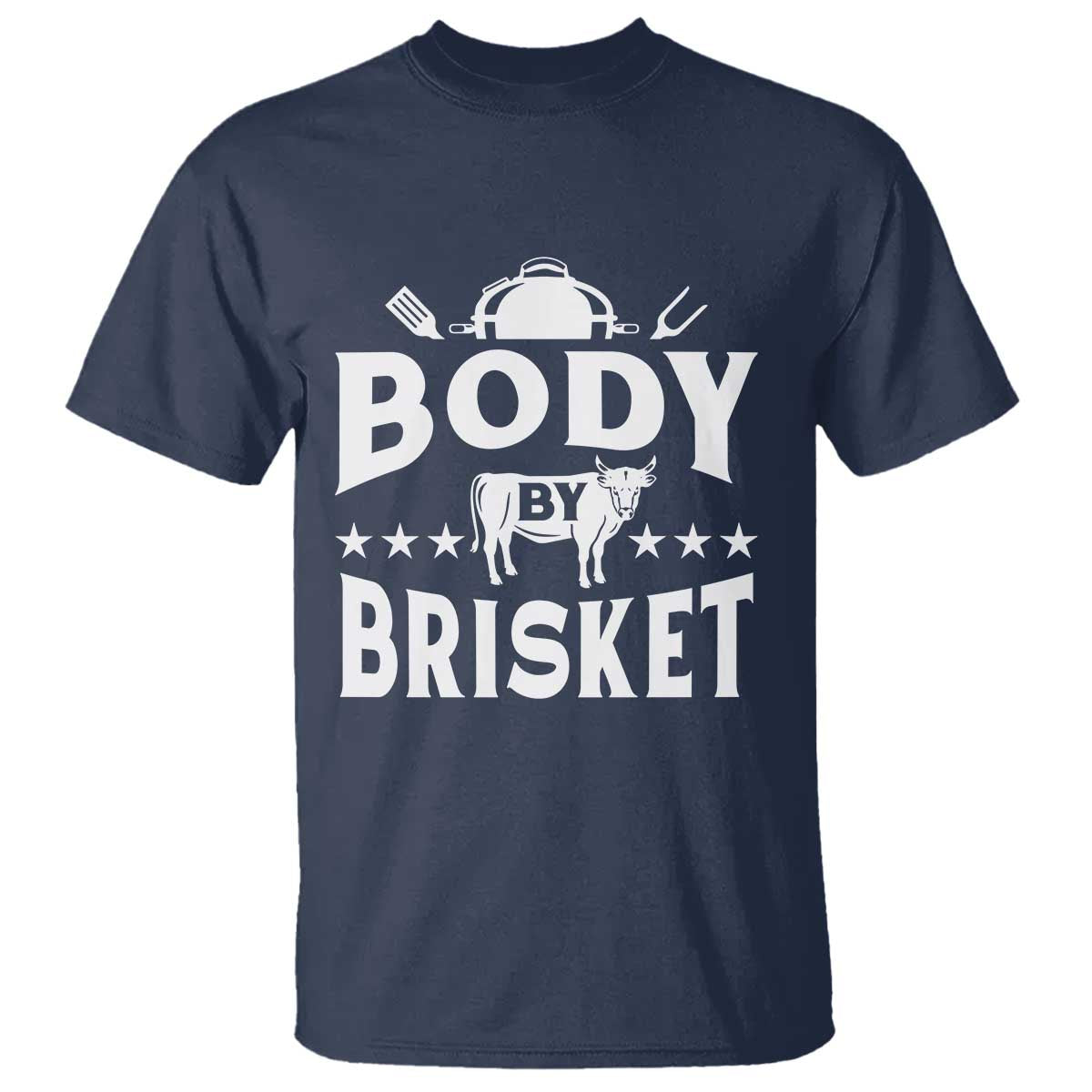 Funny Pitmaster BBQ T Shirt Body By Brisket Smoker Grilling - Wonder Print Shop