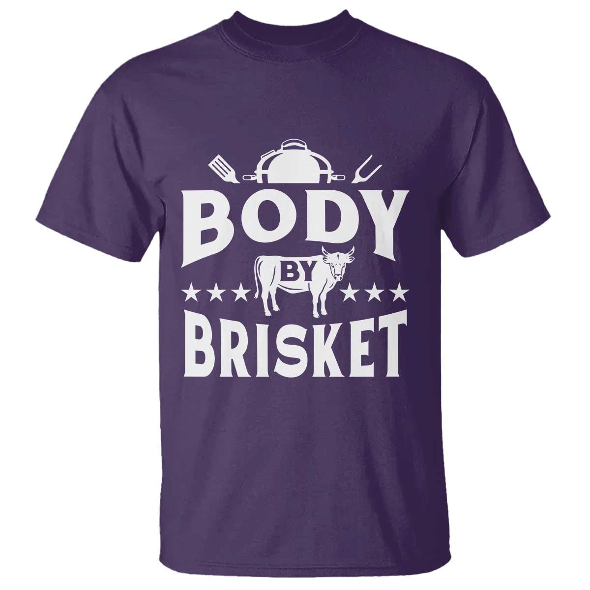 Funny Pitmaster BBQ T Shirt Body By Brisket Smoker Grilling - Wonder Print Shop