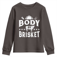 Funny Pitmaster BBQ Youth Sweatshirt Body By Brisket Smoker Grilling