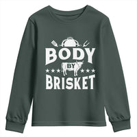 Funny Pitmaster BBQ Youth Sweatshirt Body By Brisket Smoker Grilling