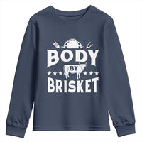 Funny Pitmaster BBQ Youth Sweatshirt Body By Brisket Smoker Grilling