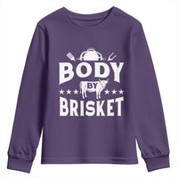 Funny Pitmaster BBQ Youth Sweatshirt Body By Brisket Smoker Grilling