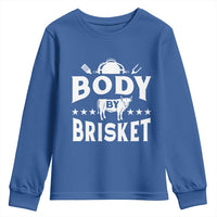 Funny Pitmaster BBQ Youth Sweatshirt Body By Brisket Smoker Grilling