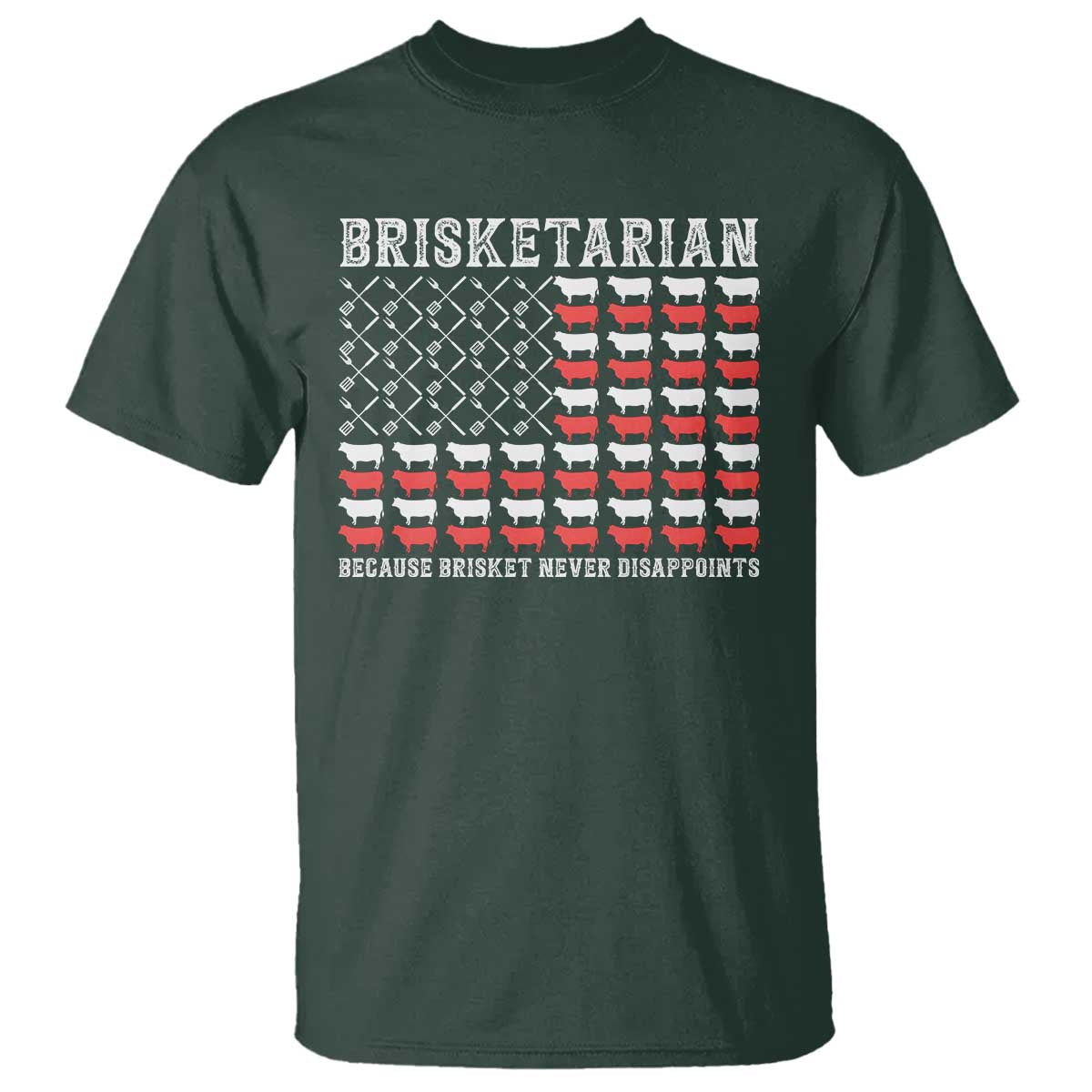 Funny BBQ Lover T Shirt Brisketarian Because Brisket Never Disappoints - Wonder Print Shop