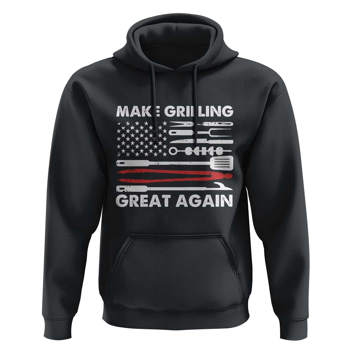 Funny BBQ Grilling Pitmaster Hoodie Make Grilling Great Again Chef Smoking Tools