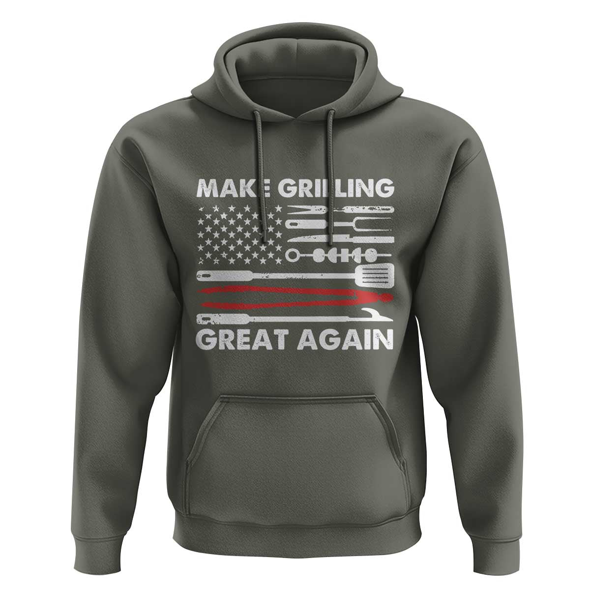 Funny BBQ Grilling Pitmaster Hoodie Make Grilling Great Again Chef Smoking Tools