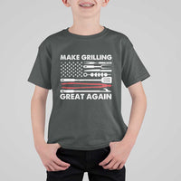 Funny BBQ Grilling Pitmaster T Shirt For Kid Make Grilling Great Again Chef Smoking Tools