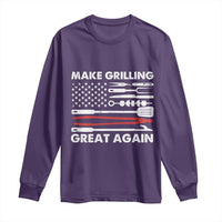 Funny BBQ Grilling Pitmaster Long Sleeve Shirt Make Grilling Great Again Chef Smoking Tools