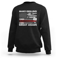 Funny BBQ Grilling Pitmaster Sweatshirt Make Grilling Great Again Chef Smoking Tools