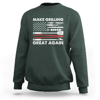 Funny BBQ Grilling Pitmaster Sweatshirt Make Grilling Great Again Chef Smoking Tools